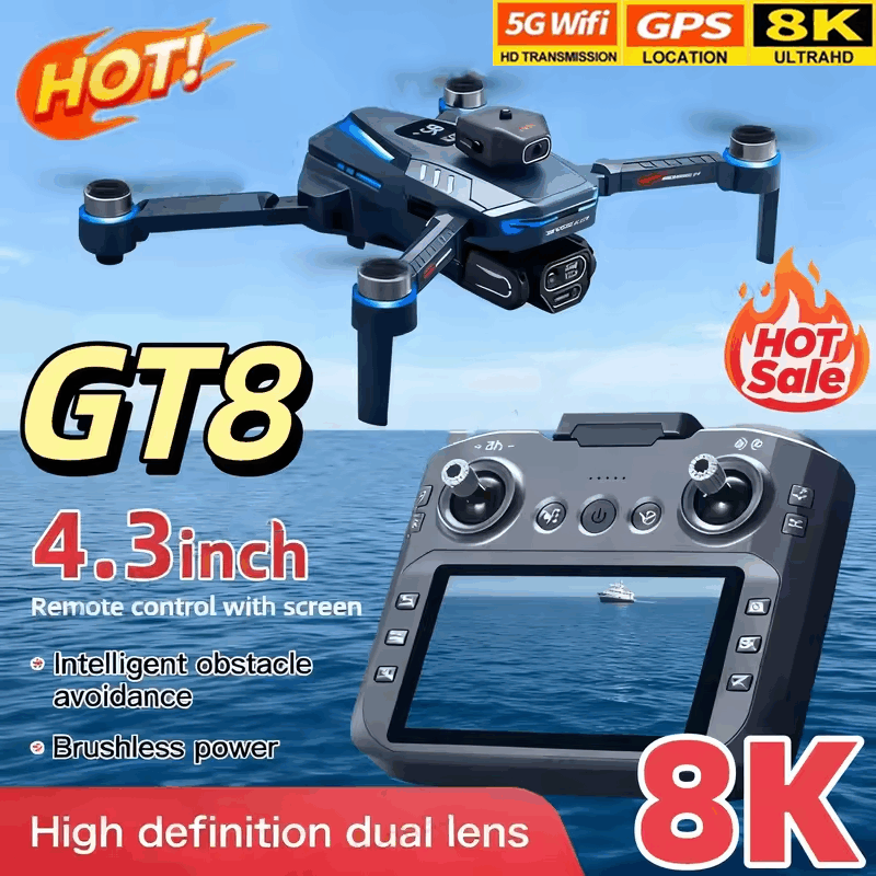 Drone Rc Controller Price - طائرة GT8 بدون طيار بكاميرا 8K