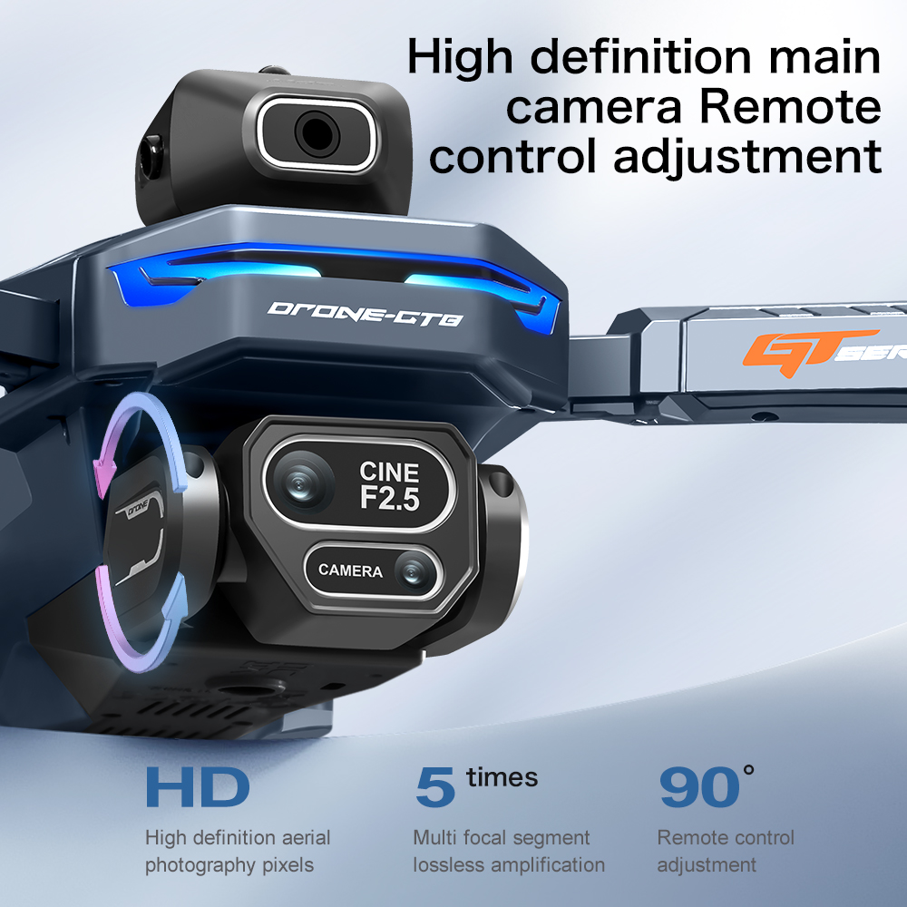طائرة بدون طيار GT8 HD الجديدة - مراجعة Drone Rc Foldable وسعره