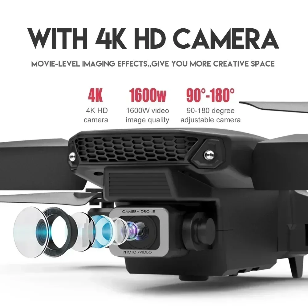 E88 Pro WIFI FPV الطائرة بدون  - مراجعة Drone Rc Foldable وسعره