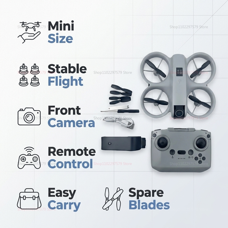 طائرة بدون طيار صغيرة مع كامير - مراجعة Drone Rc Foldable وسعره
