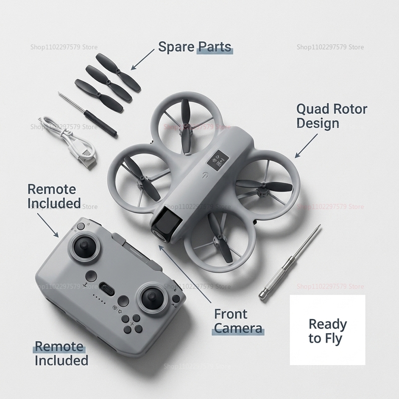طائرة بدون طيار صغيرة مع كامير - مراجعة Drone Rc Foldable وسعره
