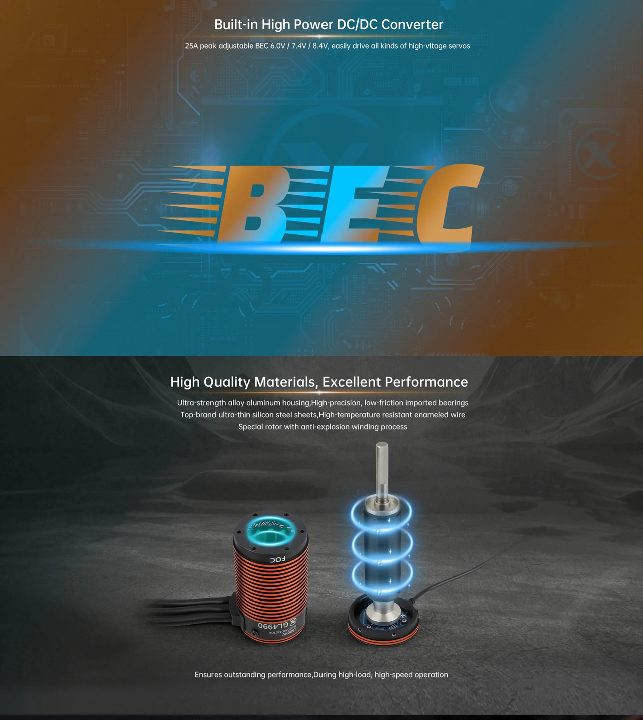 محرك بدون فرشاة XC COMBO FOC C - مراجعة Esc 4In1 Brushless وسعره